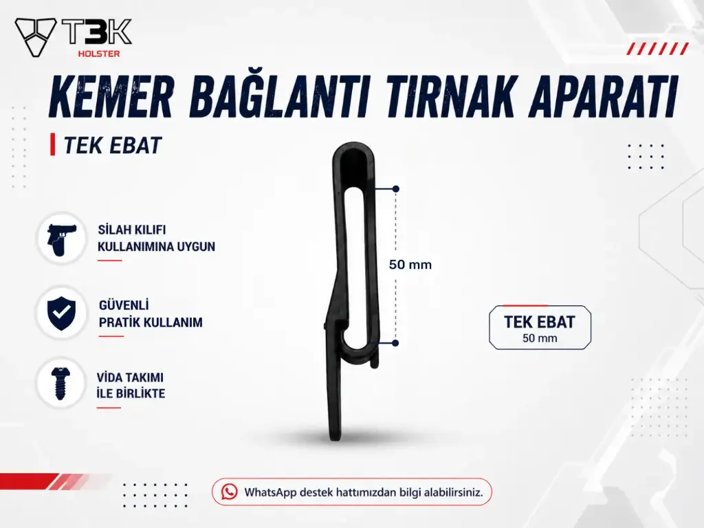 Kemer Bağlantı Tırnaklı Toka Tek Ebat 