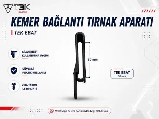 Kemer Bağlantı Tırnaklı Toka Tek Ebat 
